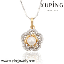 32645 Multicolor Elegant Pear CZ Flower-Shaped Fashion Imitation Jewelry Necklace Pendant